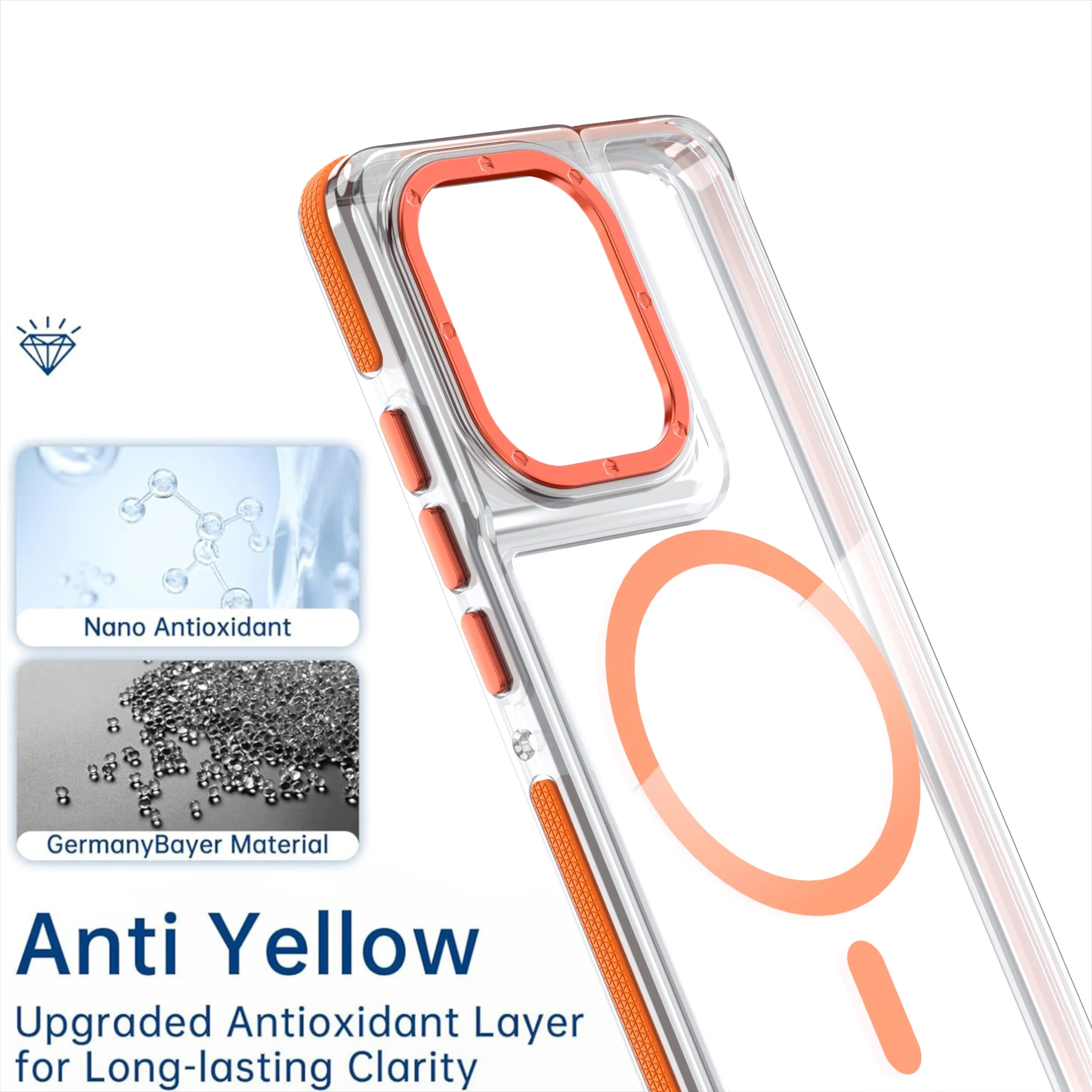 Luxury Magnetic Clear Case with Magsafe Compatibility