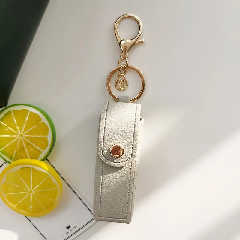 1PC Mini PU Leather Portable Key Bag Lipstick Travel Cosmetics Storage Bag Lip Balm Keychain Holder Protective Cover storage bag makeup organizer cosmetic bag cosmetic storage bag makeup bag cosmetic case product storage bag