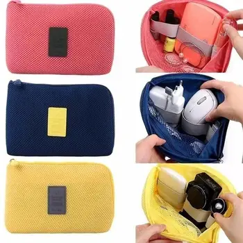 Digital Travel Storage Bag USB Cable Headphone Charger Sponge StorageBag Travel Makeup Storages Bags Organization Shockproof