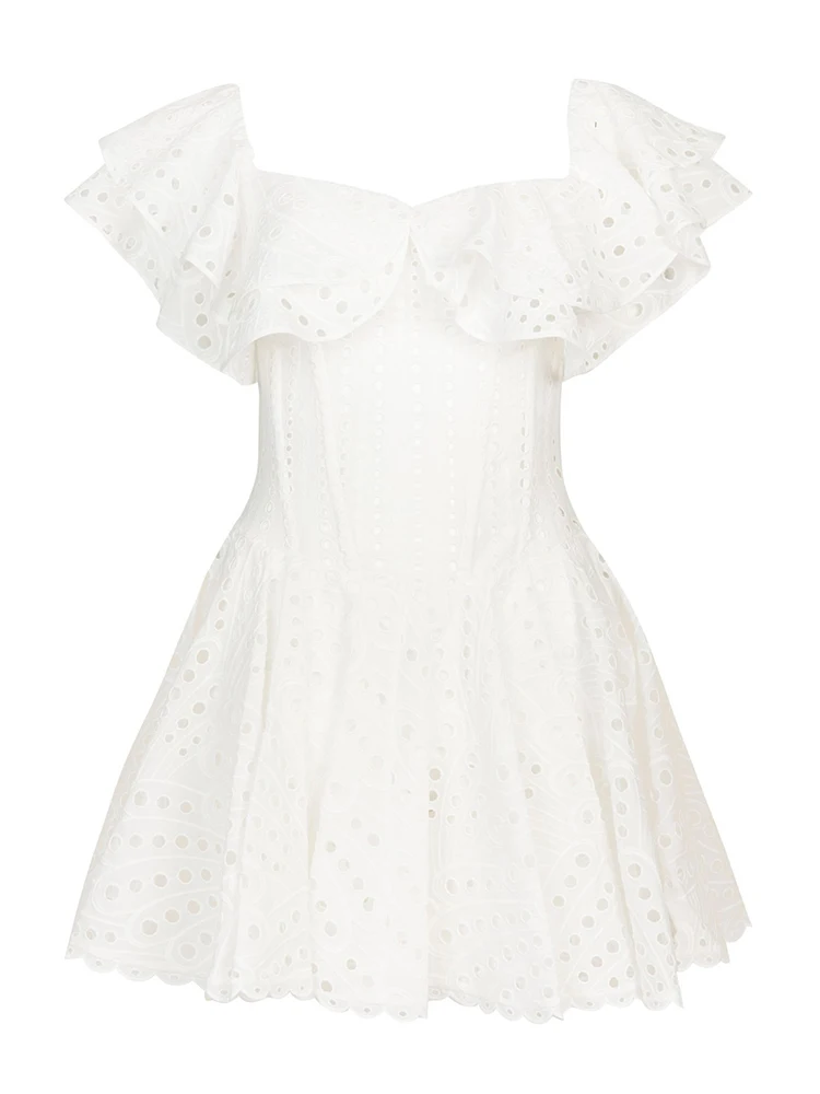 Cut Mini Dress Women Slash Neck Short Sleeve | Short Summer