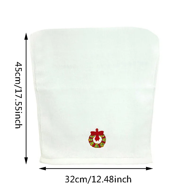 Cotton Towel Set Unisex Christmas Innovative Towel Kitchen Hand Towel Embroidered Holiday Towels