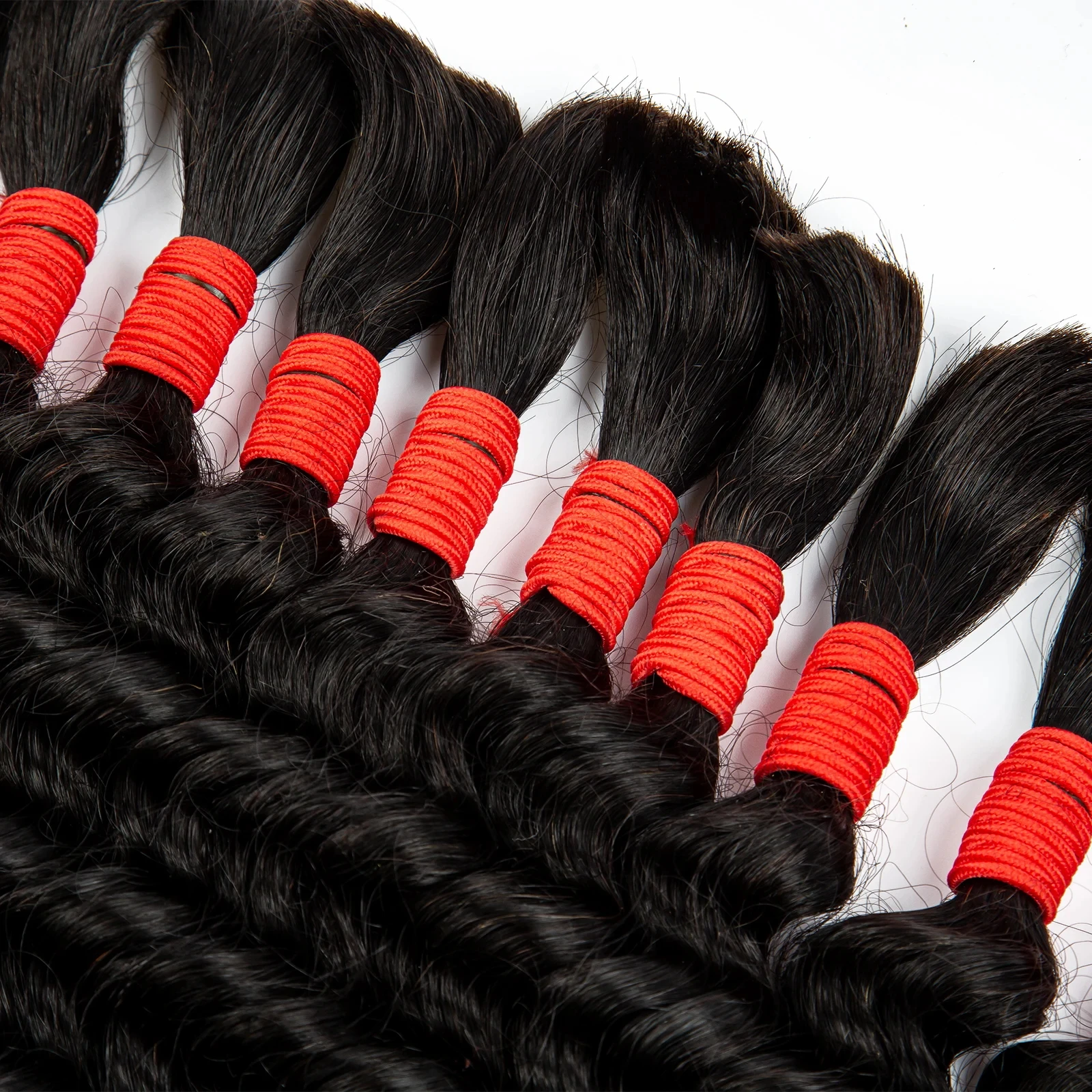 Human Braiding Hair Boho Braids Human Hair No Weft Deep Wave Bulk Natural Color wavy Bundles human braiding hair human hair bundles braiding hair extensions human hair extensions