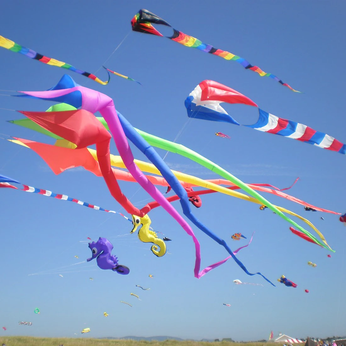 6.5M 3D Rainbow Rotating Soft Kite Tail Hanger Outdoor Beach Performance Kite Easy To Fly and Tear Resistant Cometa Gigante 5