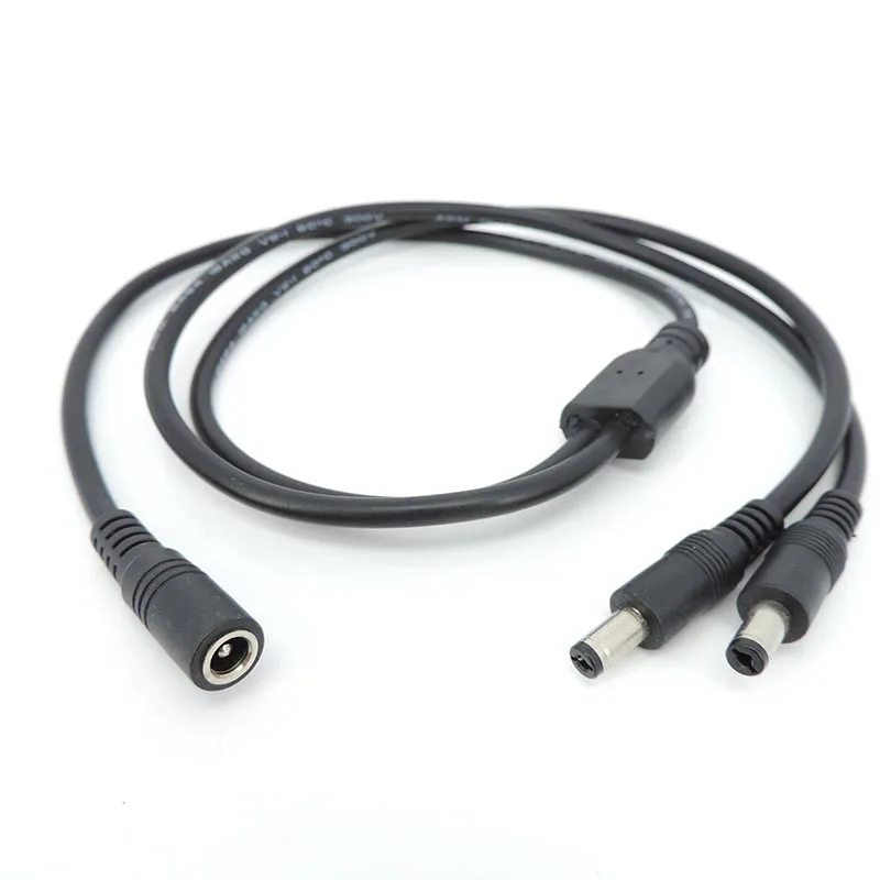 0,7 м длиной 12 В 24 В постоянного тока 1 гнездо на 2 3 4 5-контактный разъем «папа» Кабель питания удлинитель разветвителя 18awg 7A для полосы 5,5x2,1 мм