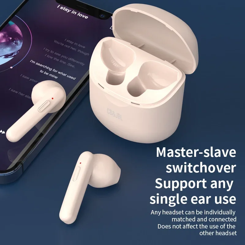 Original For CB&JBL Tune J220/T220 Wireless Bluetooth Earphones Gaming With Zero Delay For Men And Womens Sports Gamer With Mic