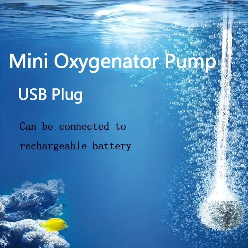 oxygenator fishing tank 1 Pc/2pcs USB oxygenation pump oxygen aquarium air pump with bubble stone aerator mini