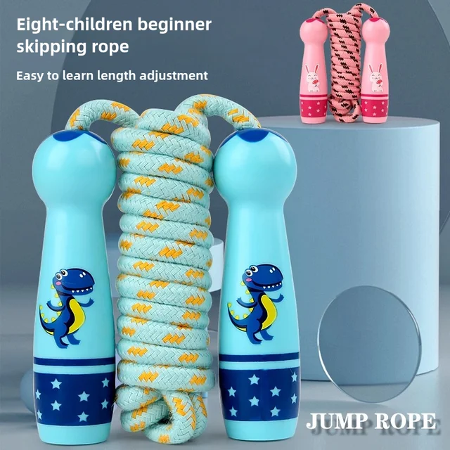 Children's Adjustable Cotton Jump Ropes Sport Fitness Lovely Cartoon Skipping Handle Fillet Design Outdoor Sports Toy 3