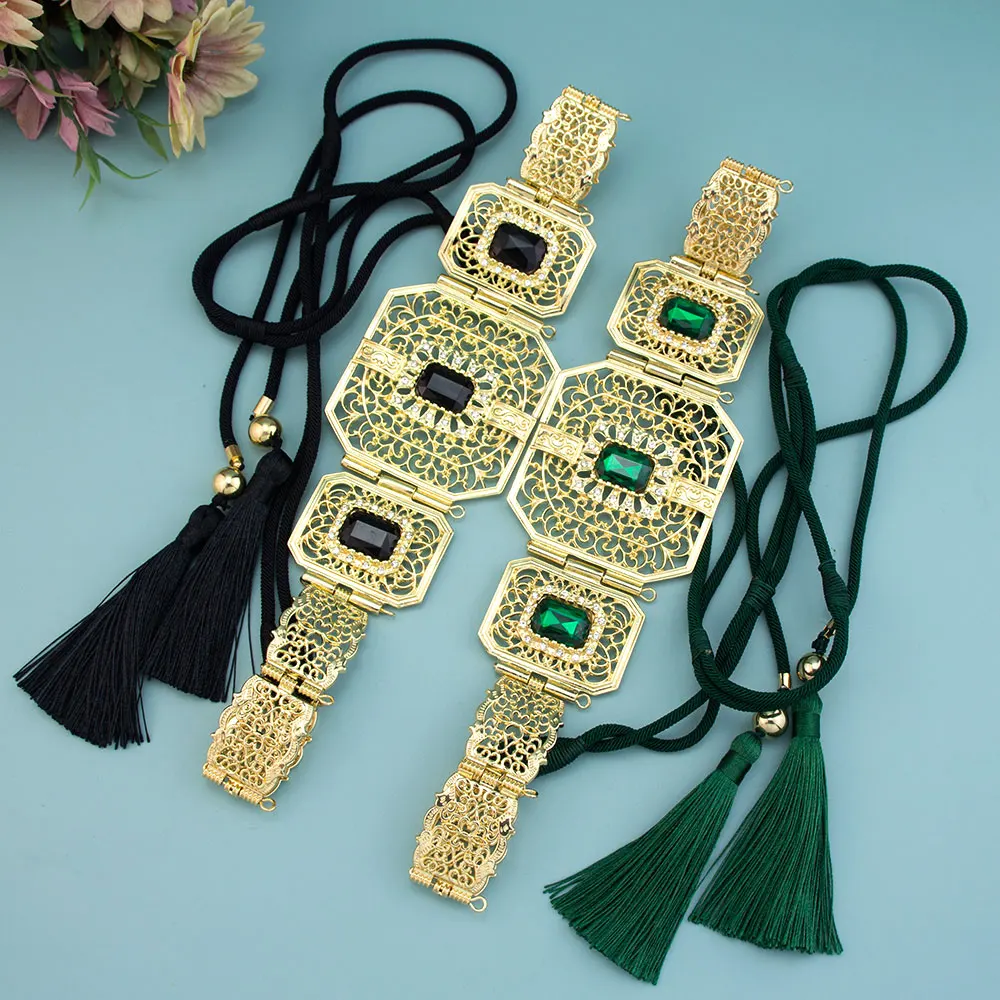 Sunspicems-Gold-Color-Morocco-Caftan-Belt-Hand-Rope-Chain-Tassels ...