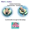 Mambobaby Baby Swimming Float With Sunshade For Infant Non-Inflatable Pool Accessories Outdoor Summer Play Water Games Floater 4