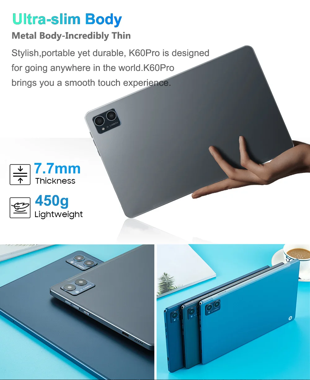 2025 Global Version 2 in 1 Tablet Laptop 4G SIM Card 10.36 Inch 2K Tablets Android 11 Octa Core 128GB 256GB ROM 16MP+8MP 4