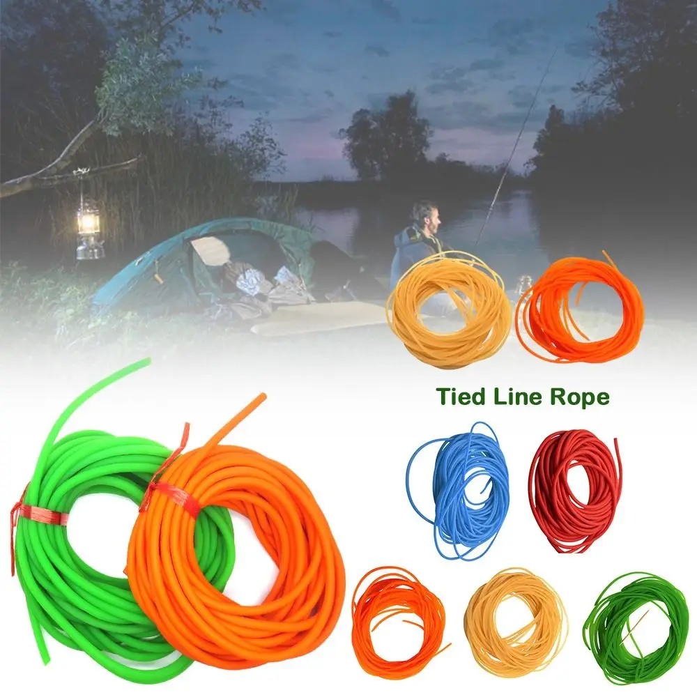 2025 2/2,2mm Angeln Elastische Band Vollgummi 10 m Gebunden Linie Seil Umreifung Tennis Verloren seil Band seil