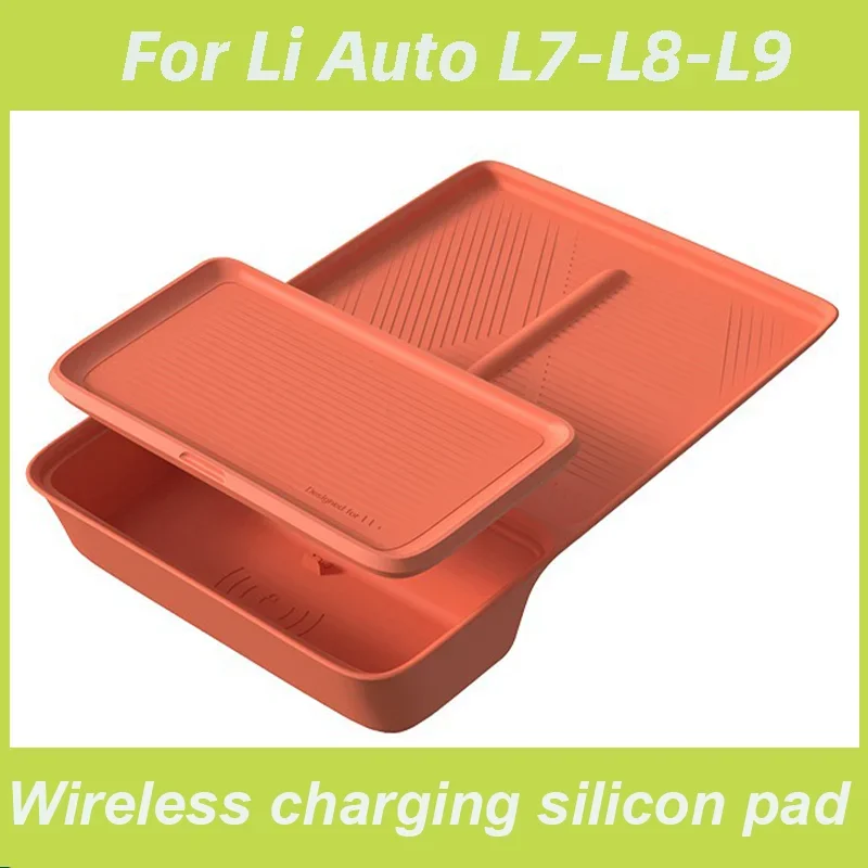 

Wireless Charging Silicon Pad For Li Auto L7 L8 L9 LEADING IDEAL 2021-2023 With Cover Dustproof And Anti-skid Upgrading