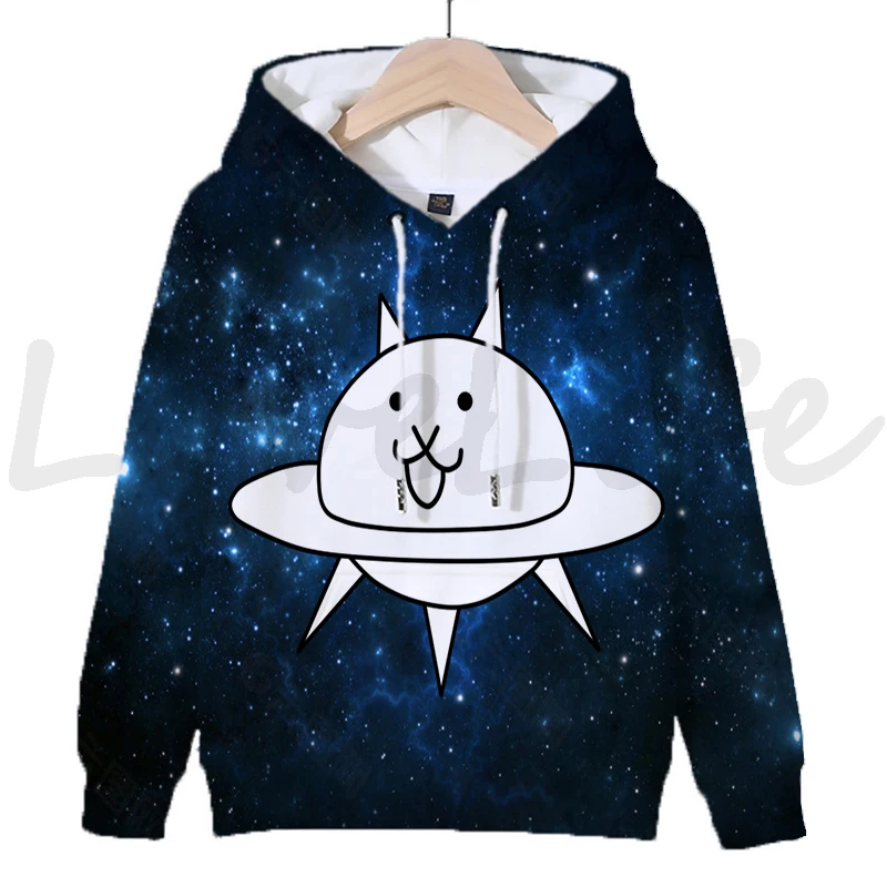 

The Battle Cats Hoodies Kids Cartoon Sweatshirts Boys Girls Funny Game Pullover Tops Sudadera Autumn Streetwear Children Clothes