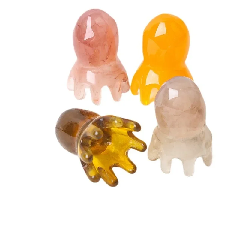 Octopus Head Massager Comb Point Massage Comb Back Neck and Back Deep Massage Tools Palm Full Body Self Massager Massage Tool