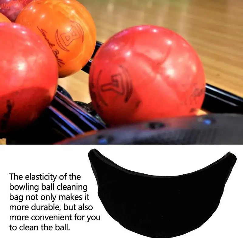 Bowling Accessories Bowling Pad Cleaner 1pcs Portable Multifunction Bowling Ball Cleaning Bag Wipe Cloth Clean Polishing Fabric Soft Fiber Cleaning Towel Supplies