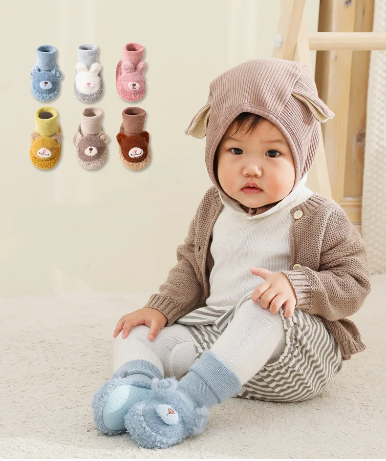 Chaussette chaude pour nouveau-né, 1 paire, automne hiver, bébé