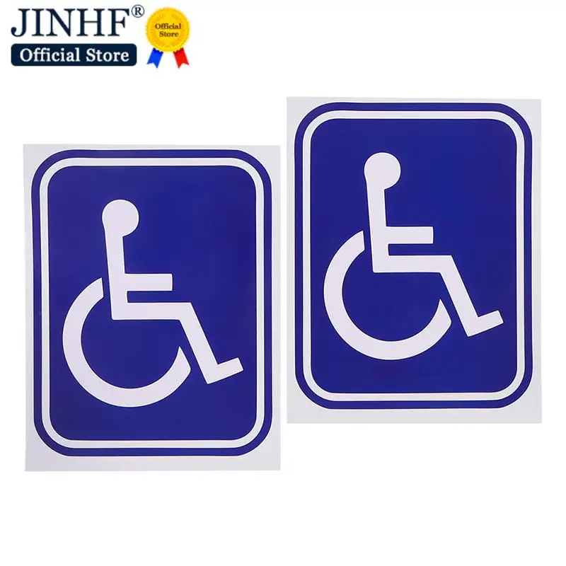 2pcs Disabled Sign Disability Mobility Parking Car Sticker PVC Decal For Car Auto Accessories