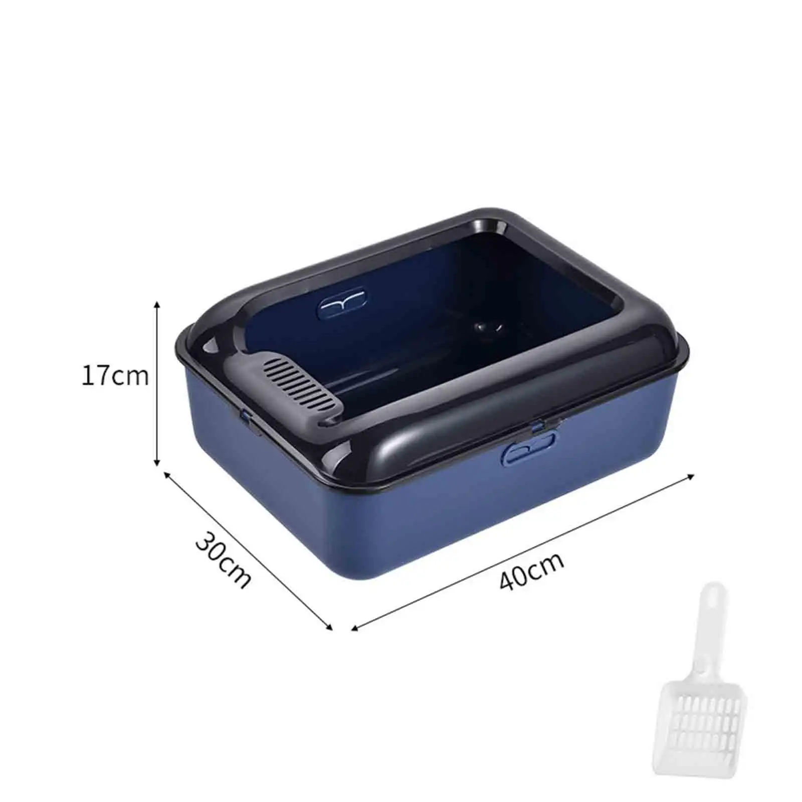 Open Top Pet Litter Tray Cat Litter Container Easy to Clean and Assemble Cat Litter Basin Cat Litter Box with Scoop Removable Open Top Pet Litter Tray Cat Litter Container Easy to Clean and Assemble Cat Litter Basin Cat Litter Box with Scoop Removable