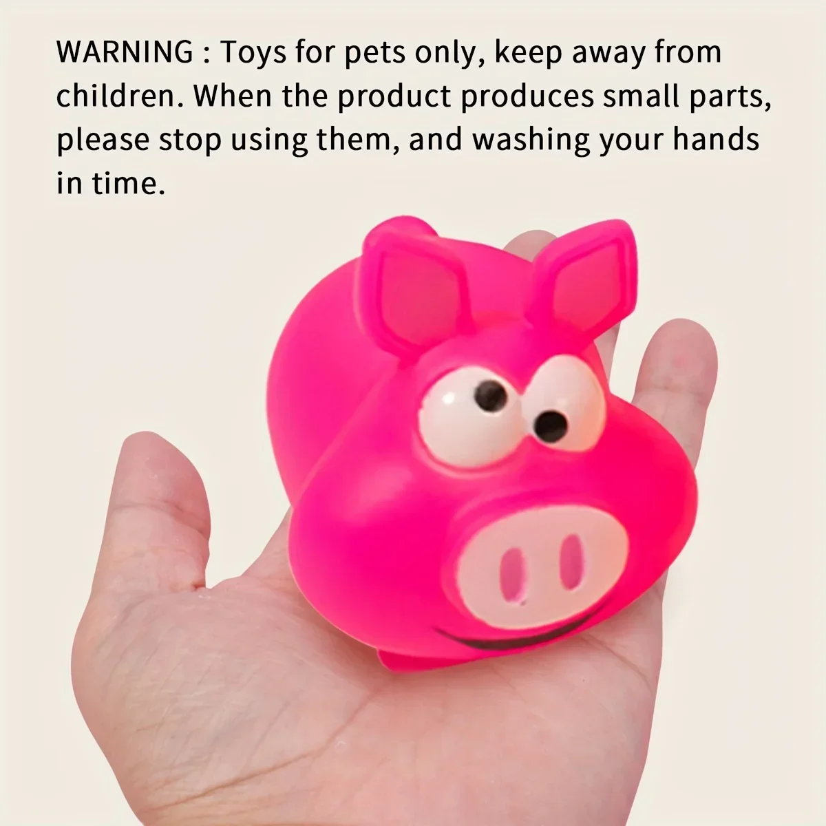 1pc-rubber toy creative voice little monster, gnash-resistant one-eyed monster pig pig dog toy