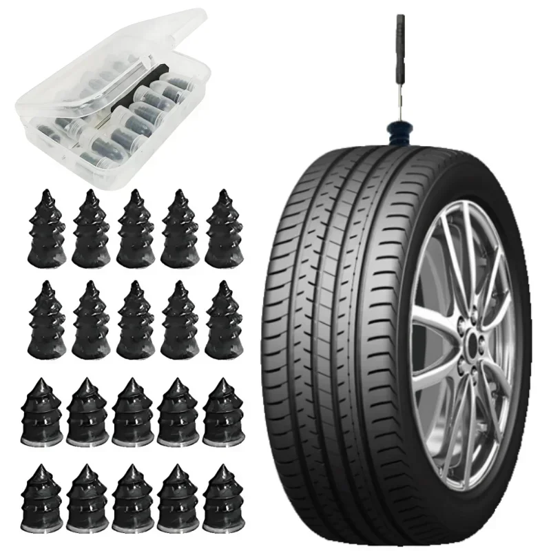Car Tire Wick Vacuum Tyre Repair Nails Wicks for Car Punctures Car Motorcycle Repairing Rubber Tubeless Tire Repair Tool