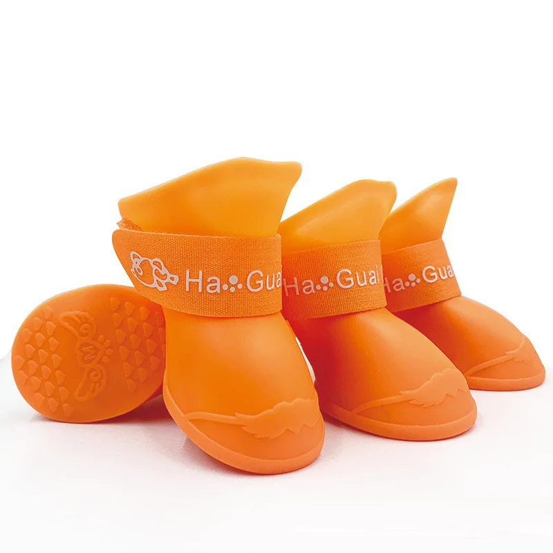thumbnail image 1 of 4 botas de lluvia impermeables para mascotas, antideslizantes, de goma, para perros pequeños, medianos y grandes, para exteriores, botines para perros, zapatos de lluvia para mascotas, 1 of 5