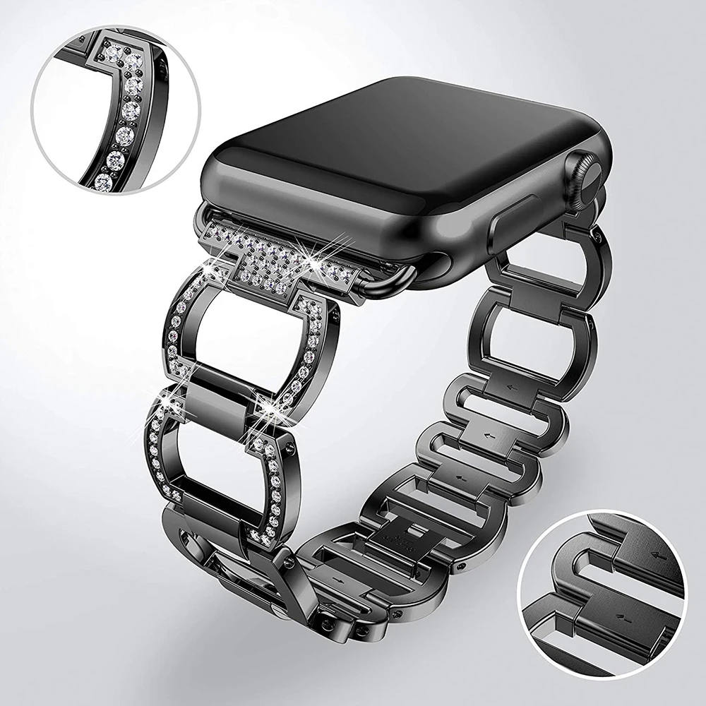 Браслет металлический для Apple Watch band 44 мм/42 мм люксовый браслет из нержавеющей