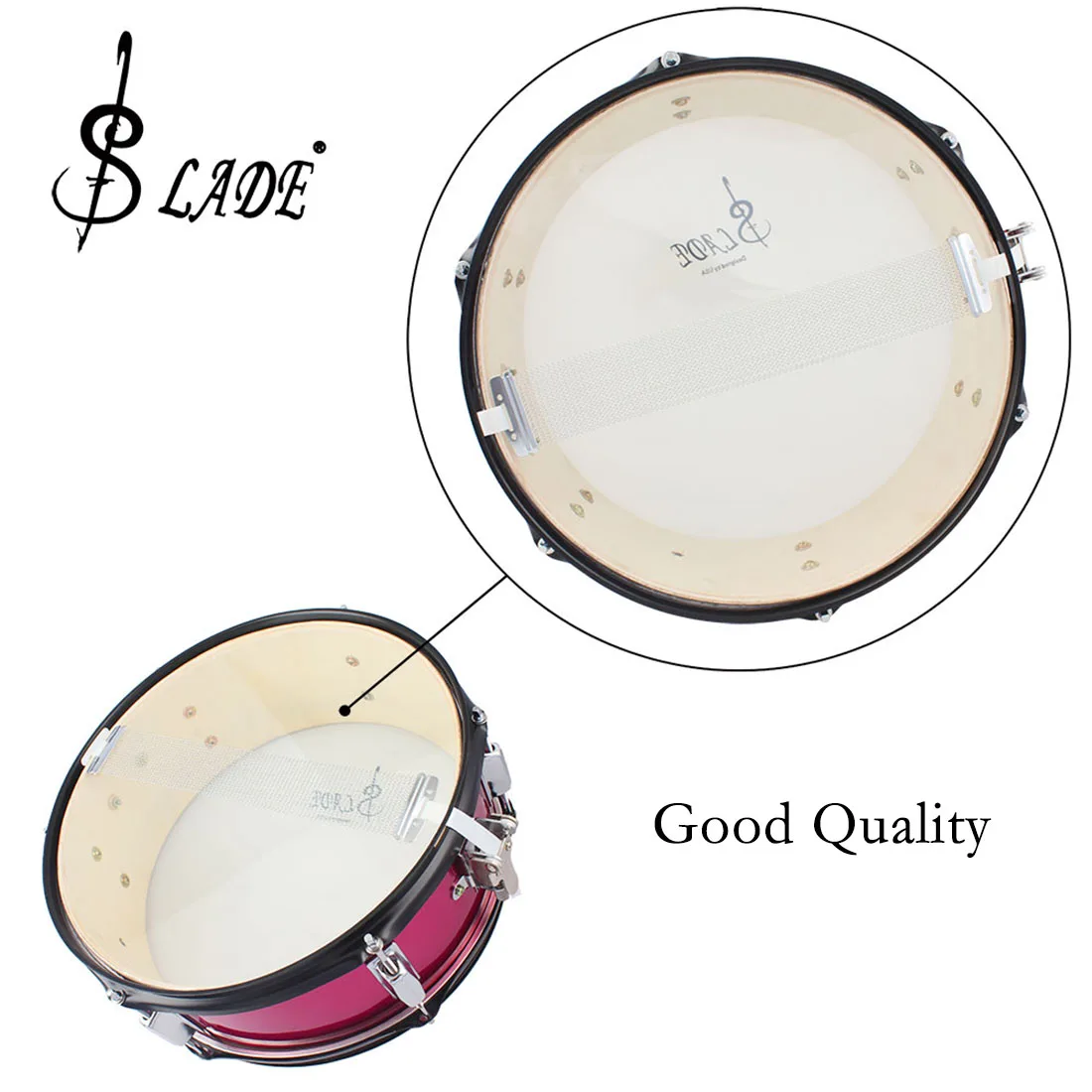 Snare Drum 14 Inch Drum Percussion Instrument Jazz with Strap Accessories for Beginners Practice Music Instrument