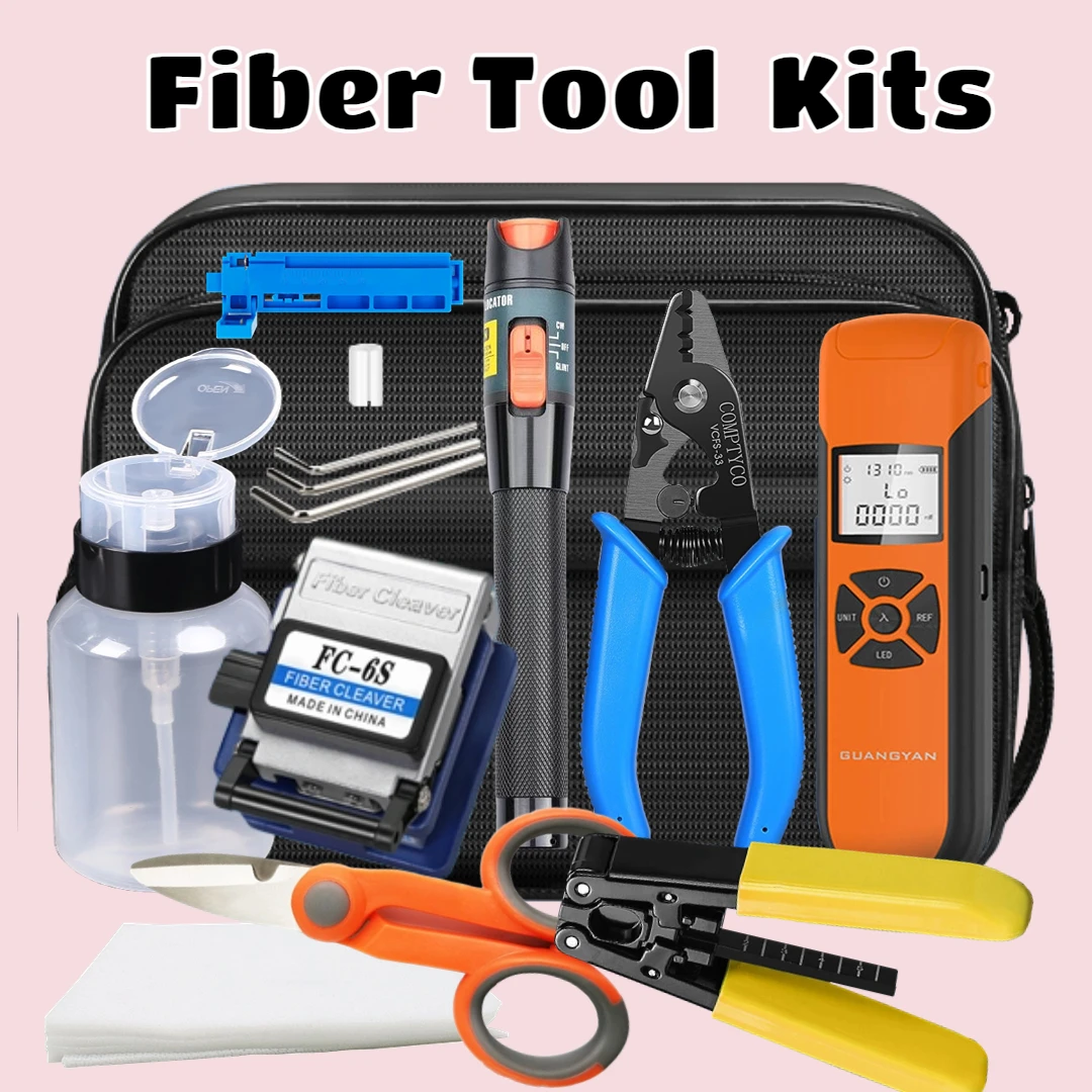 kit-medidor-de-energia-optica-fibra-cutelo-skl-6c-fc-6s-70-~-10db-10mw-v-f-l-10mw-kevlar-shears-com-vcfs-33-stripper