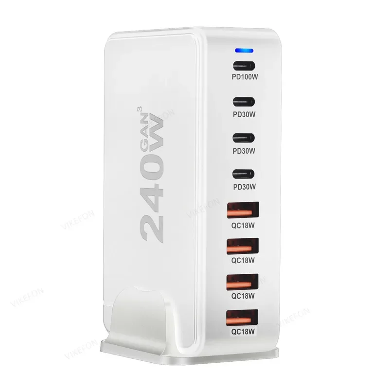 100W PD QC3.0 268W Güç Adaptörü 8-Port Hızlı Şarj İstasyonu tablet telefon Dizüstü Ev Seyahat Ofis USB Tip-C Şarj Cihazı Dock