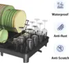 Dish Drying Rack, Large-Capacity Dish Drainer with Cutlery Holder Rotatable Water Drainer for Kitchen Counter 1