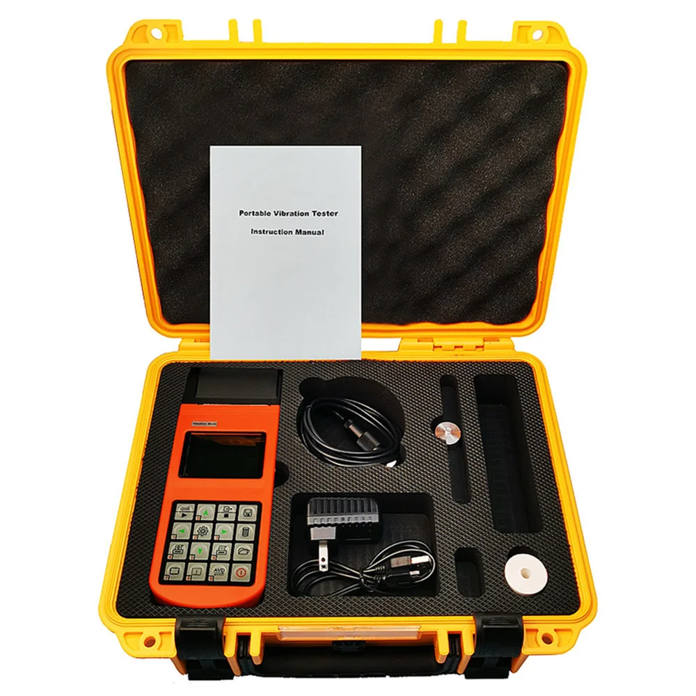 YV400 Handheld Vibration Meter Mechanical Velocity Displacement Acceleration Measuring Meter 30~30000rpm Rotating Speed Tester images - 6
