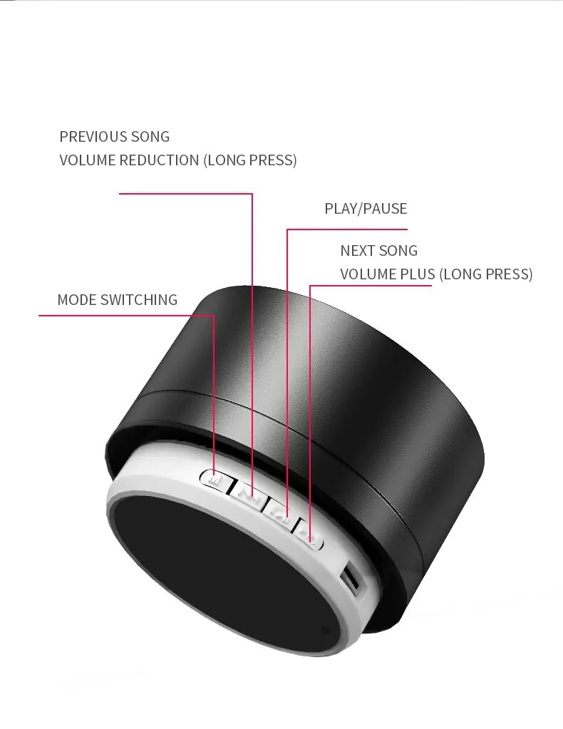 A10 Aluminum Alloy Metal Wireless Bluetooth Speaker Mini Portable for Mobile Phone TF Card PC