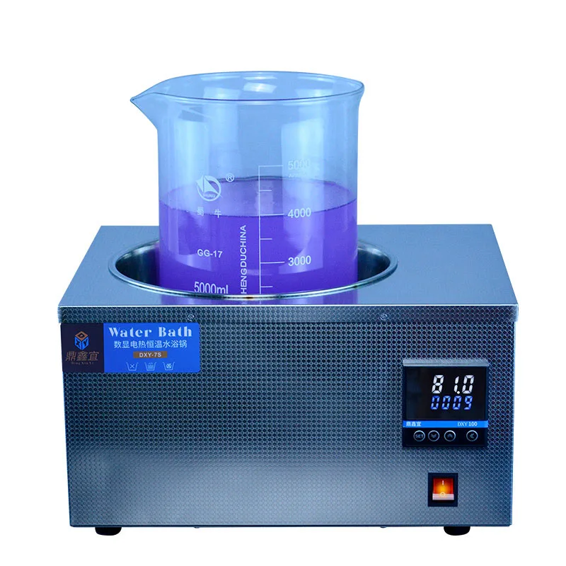 실험실 단일 구멍 스테인리스 스틸 항온 수조 냄비, 2L, 5L, 7L