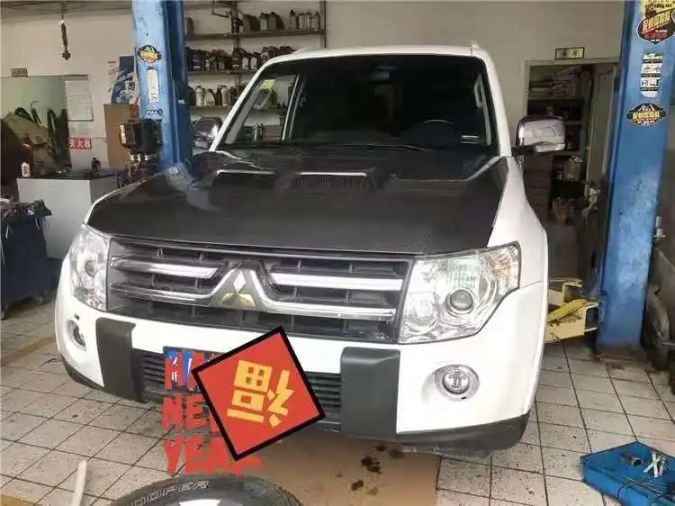 

Carbon Fiber Front Bumper Engine Hood Vent Cover Fits For Mitsubishi Pajero V93 V97 V73 2005-2019