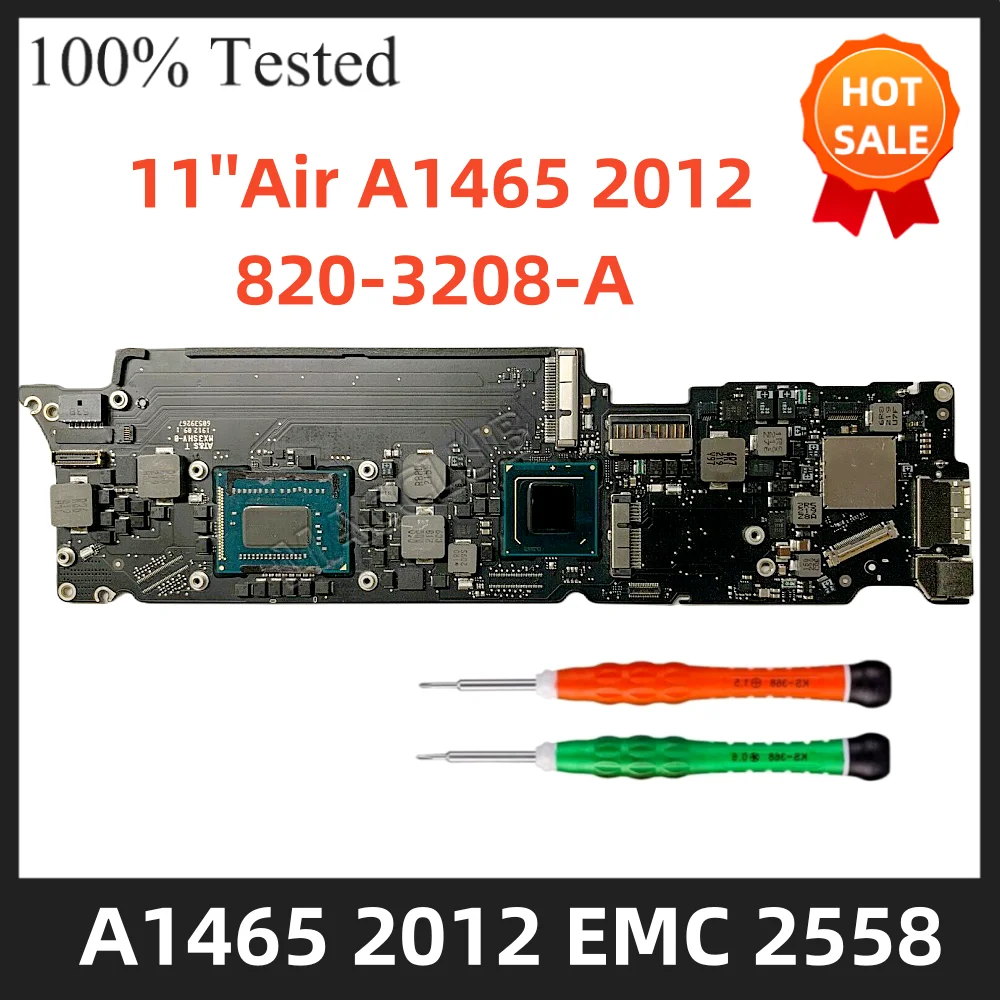 661-6625 A1465 마더보드 820-3208-A, 맥북 에어 11 인치 EMC 2558 2012 1.7GHZ 2.0GHZ 4GB 8GB 로직 보드 마더보드 메인 보드