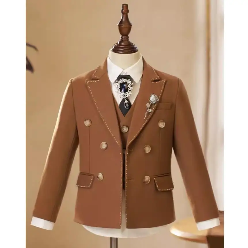 

Комплект детского пианино ручной работы, блейзер для выступления, костюм для мальчиков, свадебные костюмы, a3756