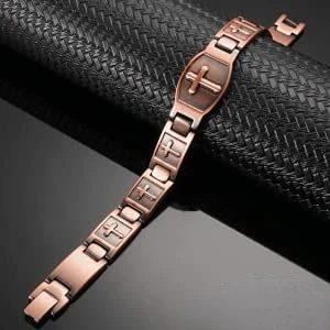 Men Copper Bracelets for Arthritis Magnetic Therapy for Pain Relief