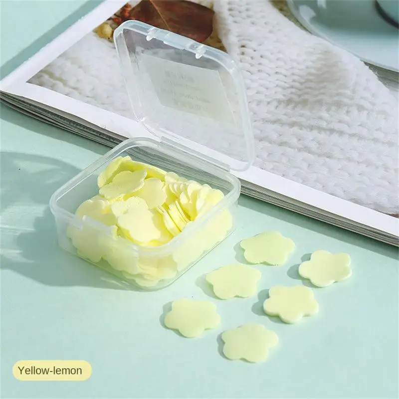 

Box Portable Hand Washing Toilet Soap Slice Disposable Petal Soaps Flakes Skin Friendly Fresh Soap Paper Household Travel