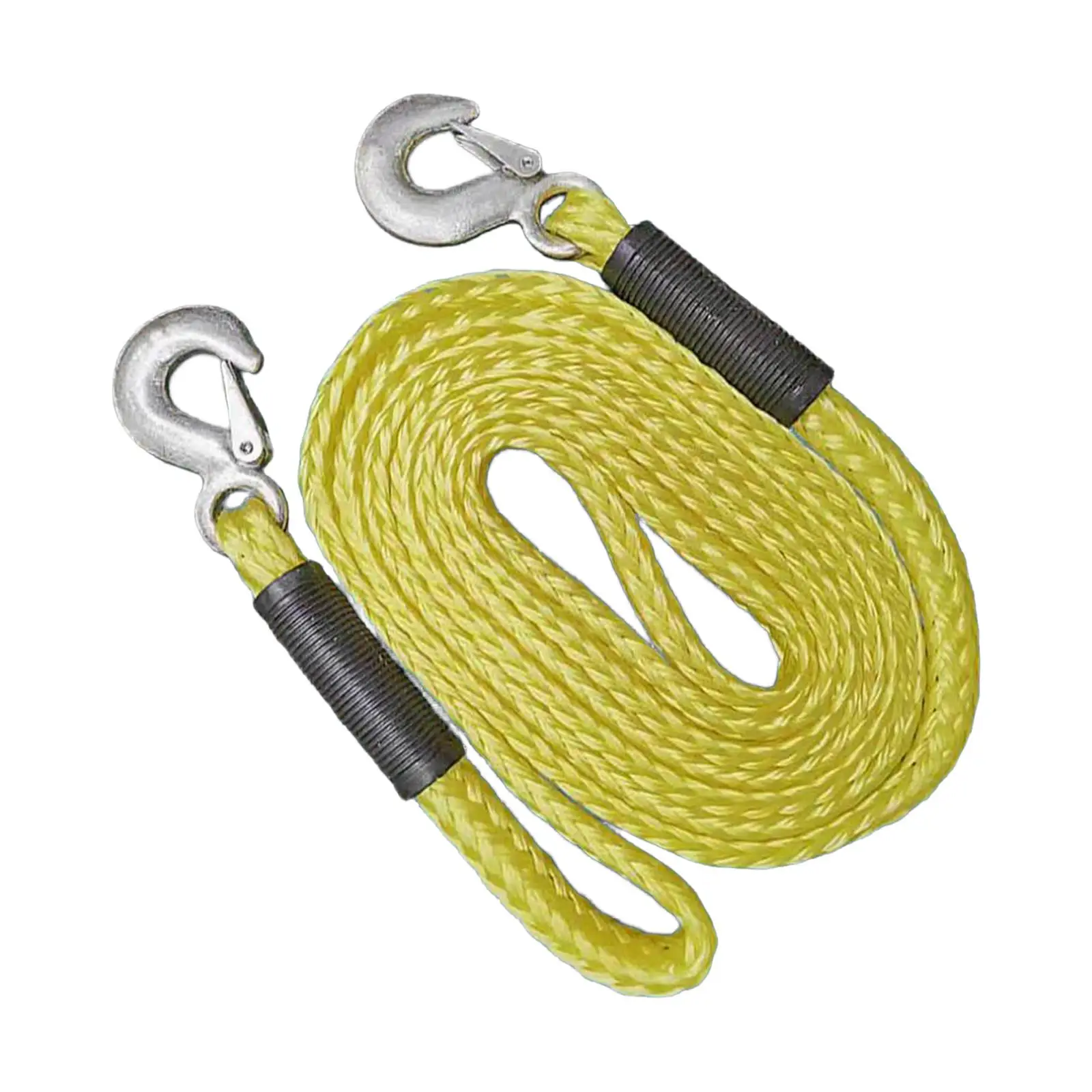 Tow Strap with Hooks Anti Slip Tow Rope for Stump Removal Emergency Vehicles