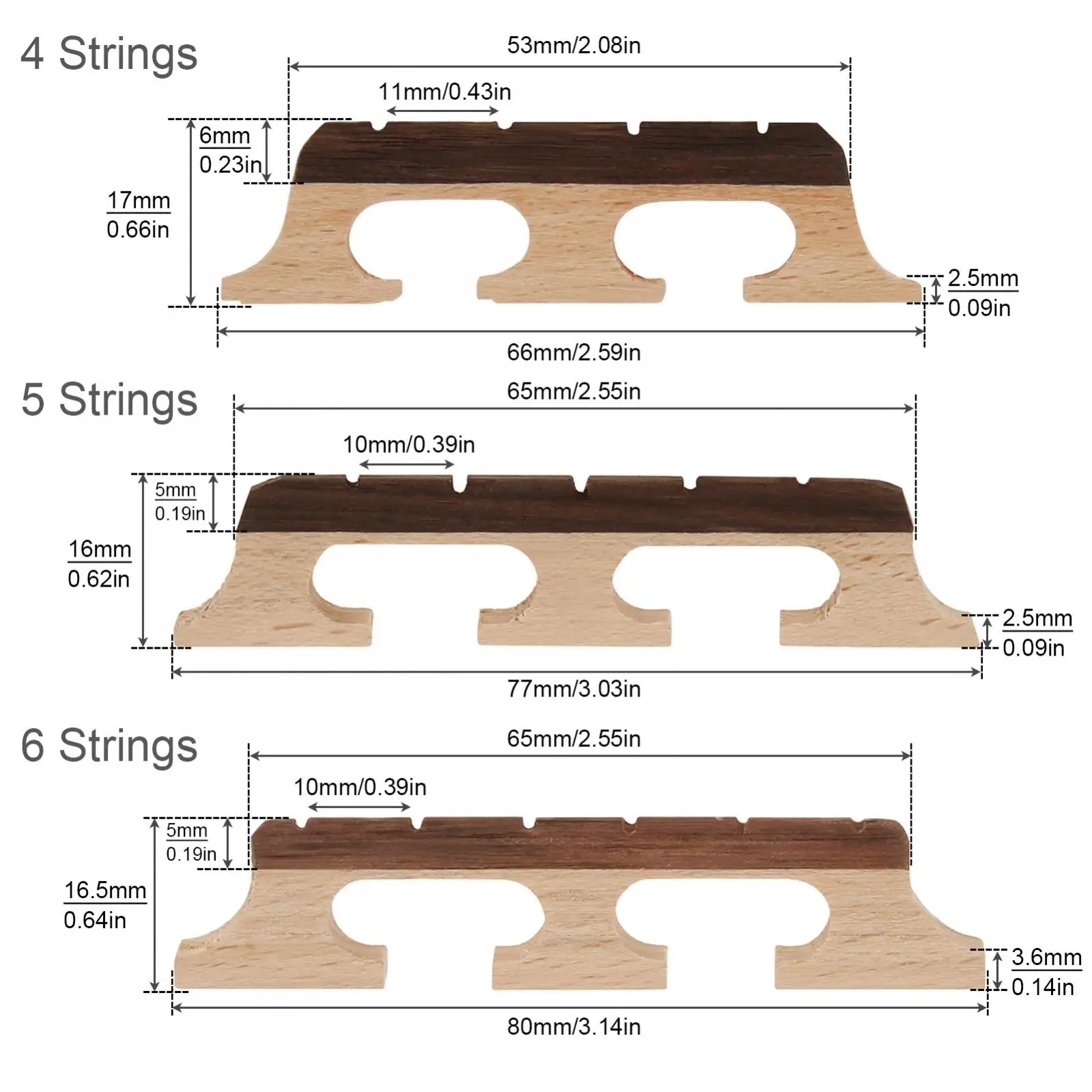 4 string sale banjo bridge