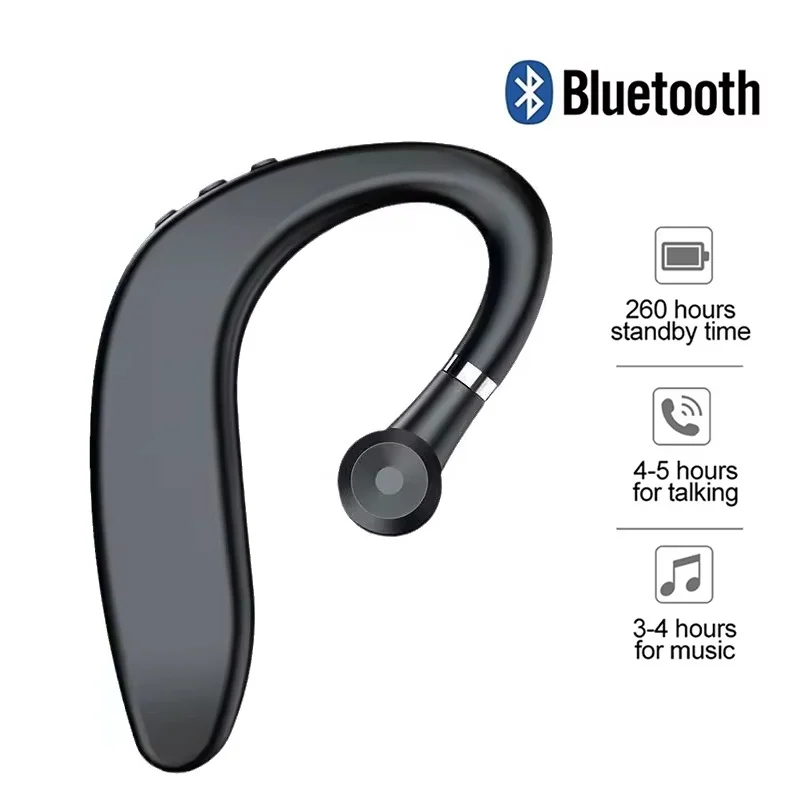 Premium Waterproof Noise-Cancelling Wireless Earbuds with Comfortable Ear Hook for Sport & Business Audio