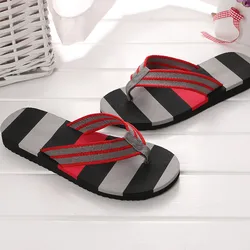 NEW 2022 Summer Men Slippers EVA Striped Flip Flops Beach Sandals Non-slip Slippers Indoor & Outdoor Shoes Pantuflas Size 40-44