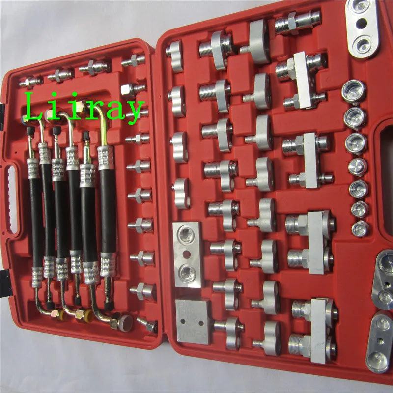 AUTO AC Leak detection fitting/adaptor manifold tools for Automotive Air Conditioning compressor/condenser/evaporator