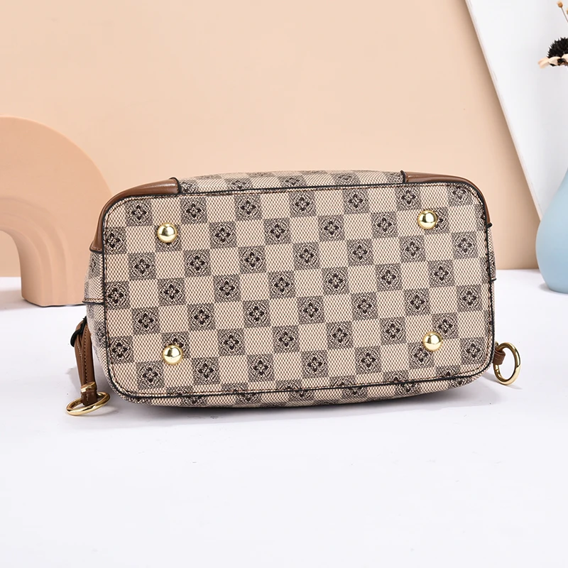 2024 new bucket bag all-in-one fashion all-in-one handbag Large capacity women's single shoulder crossbody bag zipper buckle PU 5