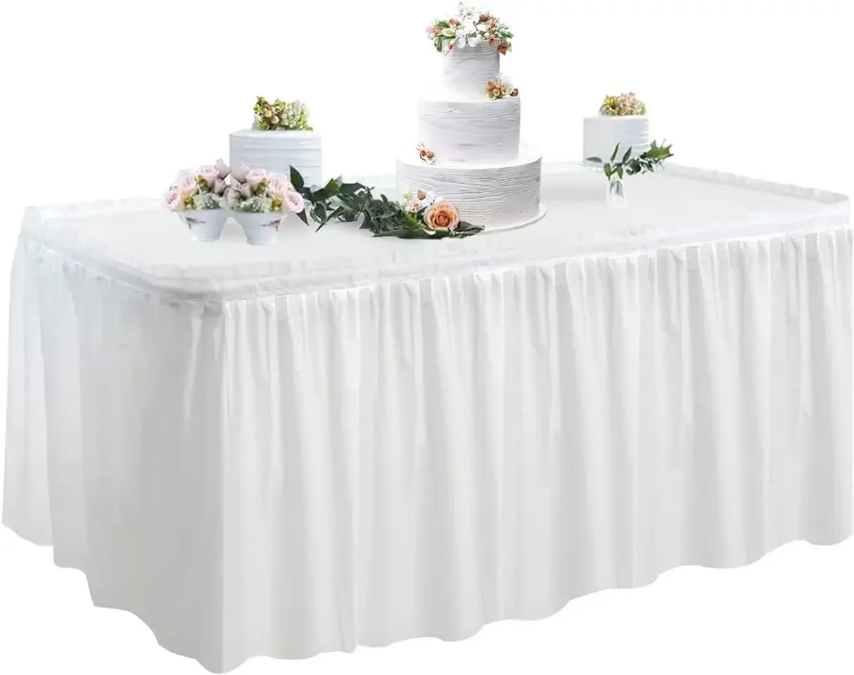 Vibrant Disposable Table Skirt - Perfect for Celebrations and Events