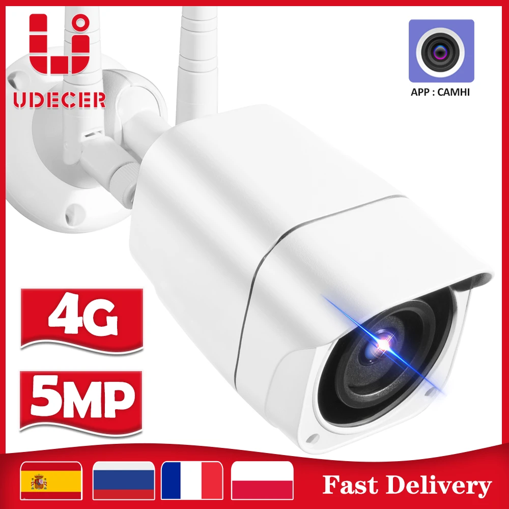 4G SIM Card IP Camera 1080P 5MP HD Wireless WIFI Outdoor Security