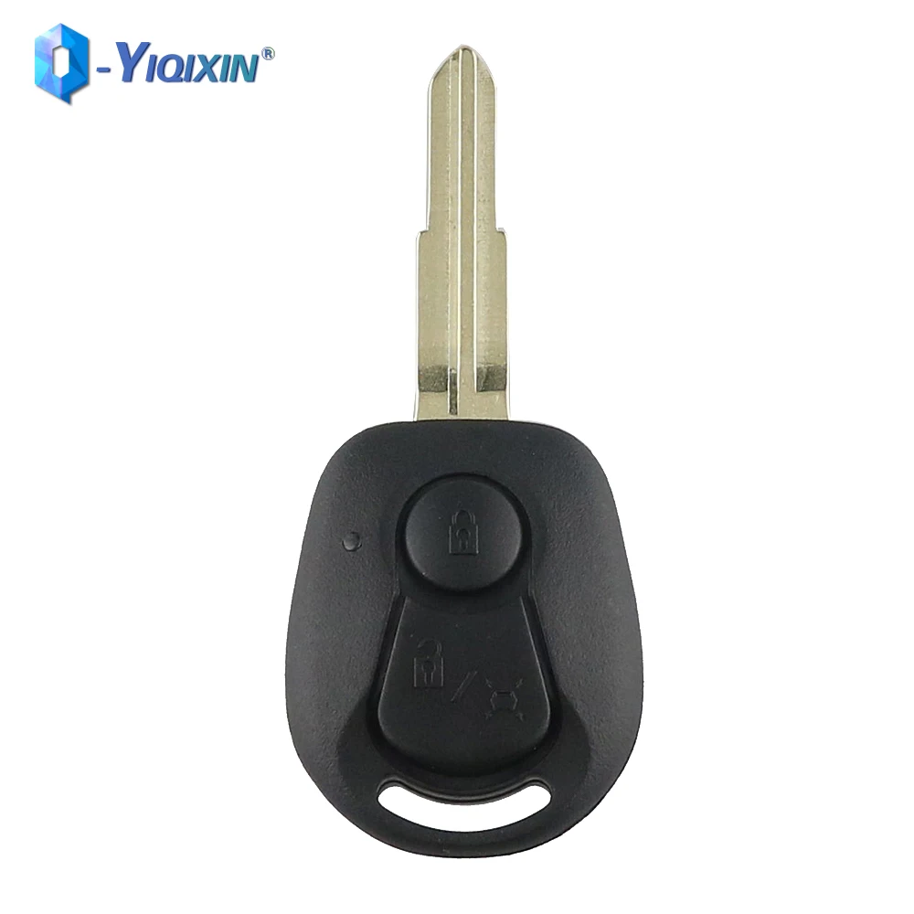 YIQIXIN Smart Fob Cover Case Replacement Uncut Blank Blade For Ssangyong Actyon Kyron Rexton 2005 2 Buttons Remote Key Car Shell