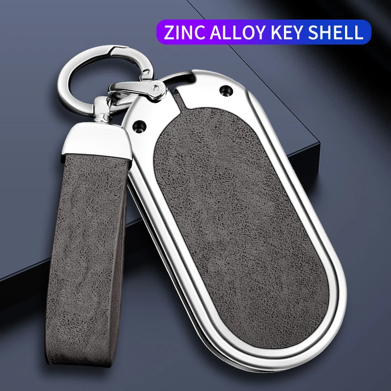 Чехол для автомобильного ключа из цинкового сплава, полная обложка Для Wuling Hongguang Mini ev, металлическая защитная оболочка, брелок, сумка без ключа, автомобильные аксессуары