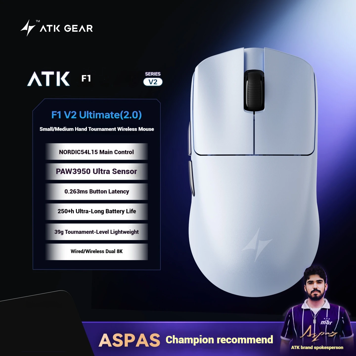 ATK Blazing Sky F1 V2 Ultimate Gaming Mouse Lightweight