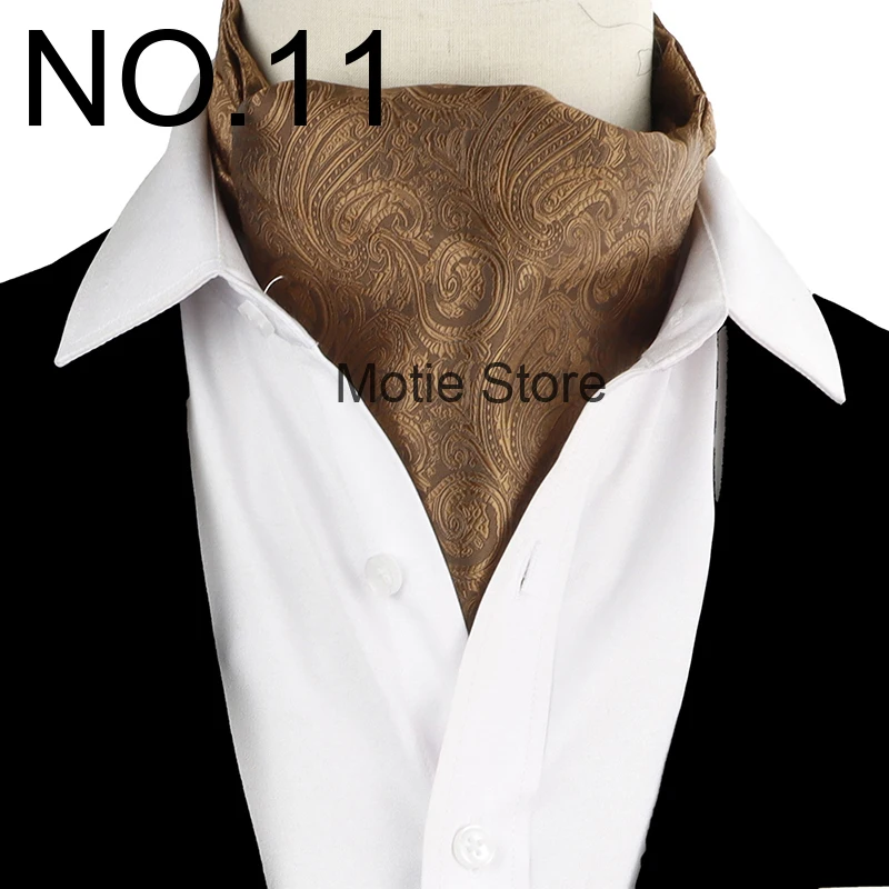 Heißer Verkauf Herren Krawatte Schal Vintage Jacquard Paisley Cashew Britischen Gentleman Luxus Schal Fit Hochzeit Party Business Zubehör – Detail 12